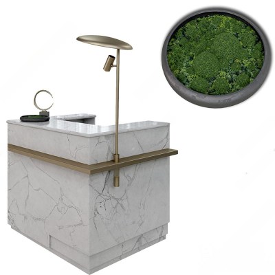 现代接待台3D模型下载